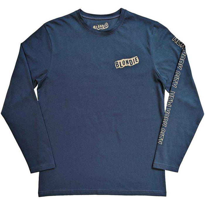 Blondie NYC '77 Denim Blue Long Sleeve Small T-Shirt