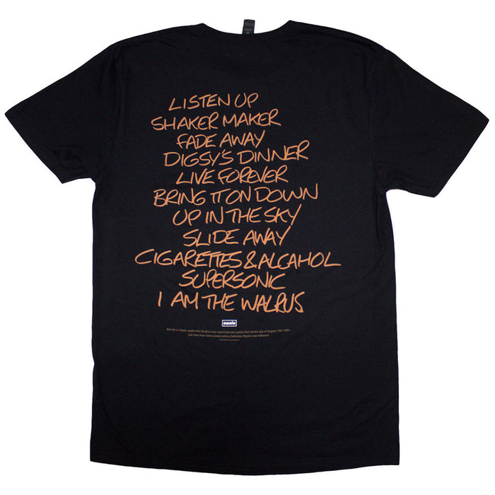 Oasis Definitely Maybe AAA Setlist Black X-Large T-Shirt
