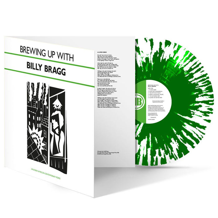 Billy Bragg Brewing Up With Billy Bragg Vinyl LP Splatter Green on Clear Colour Due Out 06/11/2026