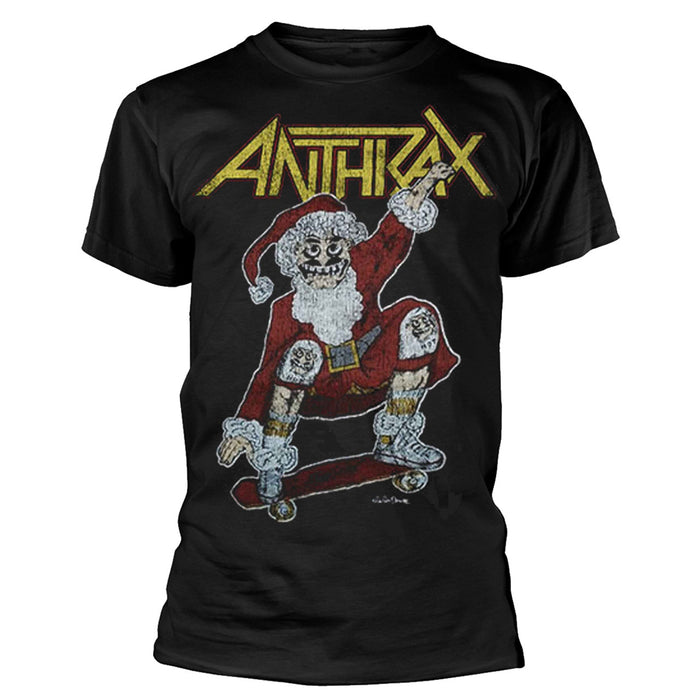 Anthrax Vintage Christmas Black X-Large T-Shirt