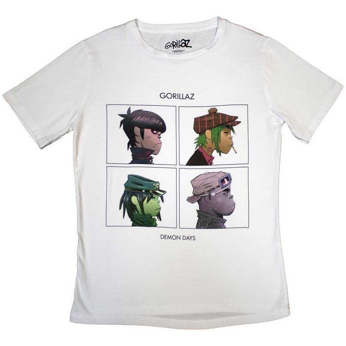 Gorillaz Demon Days White Ladies Large T-Shirt