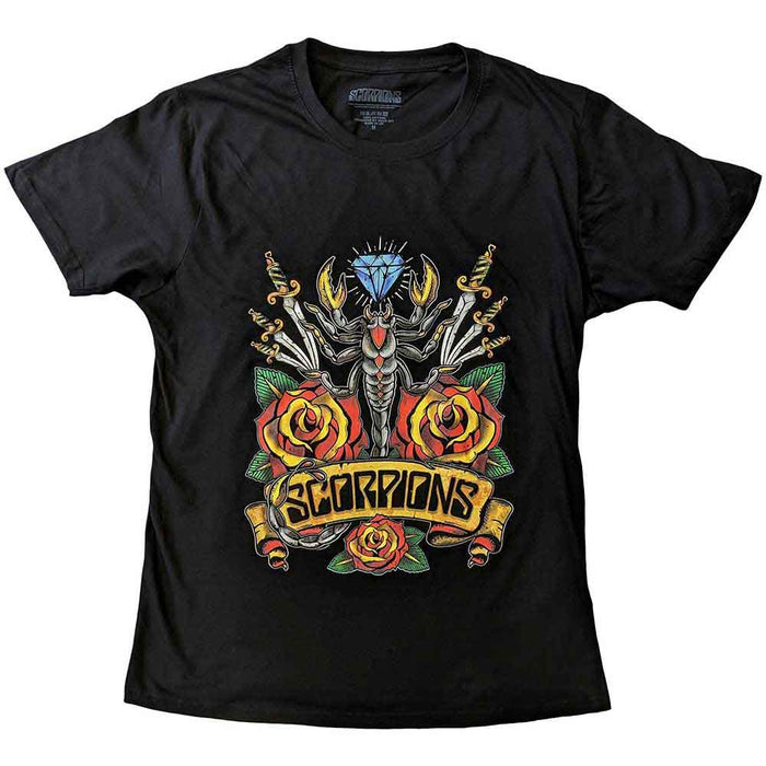 Scorpions Raditional Tattoo Black XX-Large T-Shirt