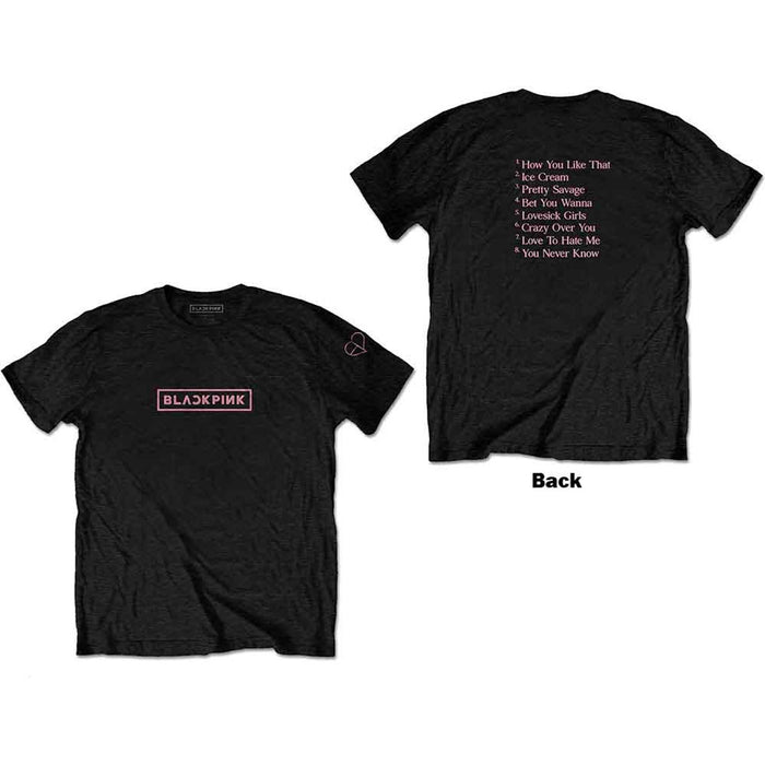 BLACKPINK The Album Track List Black Large T-Shirt