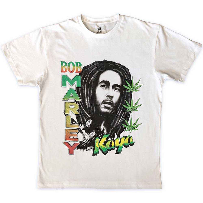 Bob Marley Kaya Illustration White Small T-Shirt