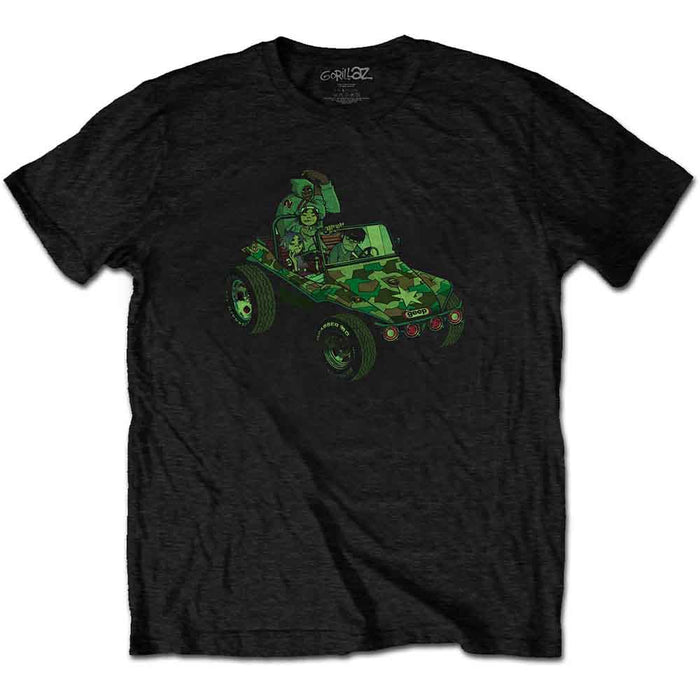 Gorillaz Group Green Geep Black Medium T-Shirt