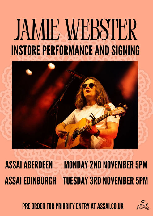 Jamie Webster Running Round The Sun Instore Performance & Signing Edinburgh Priority Entry with Pre-Order (5pm Tuesday 3rd November 2026)