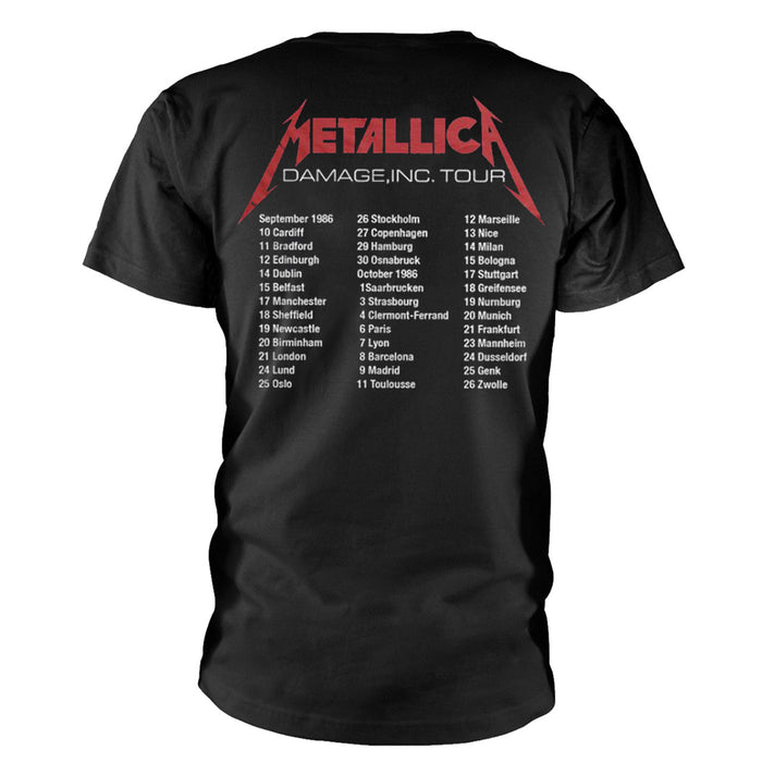 Metallica Master of Puppets European Tour '86 Black X-Large T-Shirt