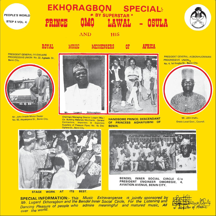 Prince Ọmọ Lawal-Osula And His Royal Music Messengers Of Africa Oru Ye Ye Ye Vinyl LP Due Out 06/11/26