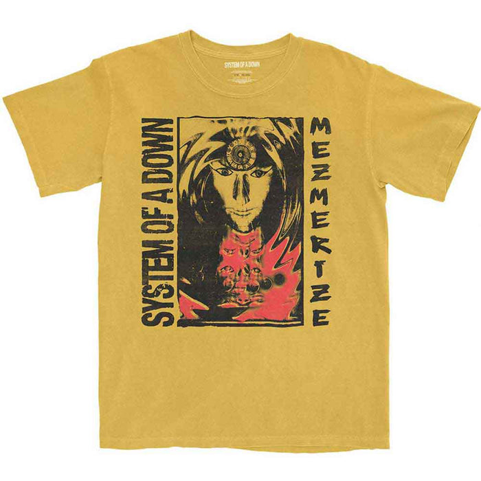 System Of A Down Mezmerize Yellow Wash X-Large T-Shirt
