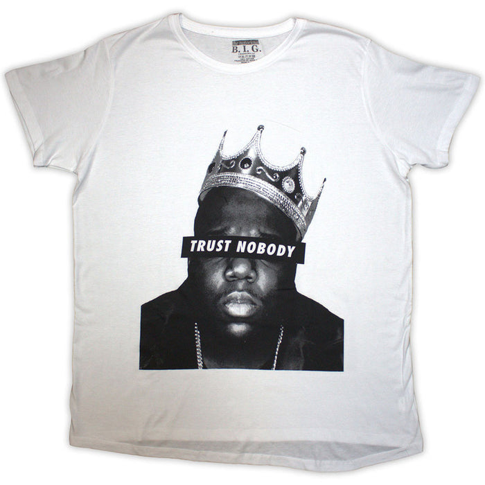 Biggie Smalls Trust Nobody White Ladies X-Large T-Shirt
