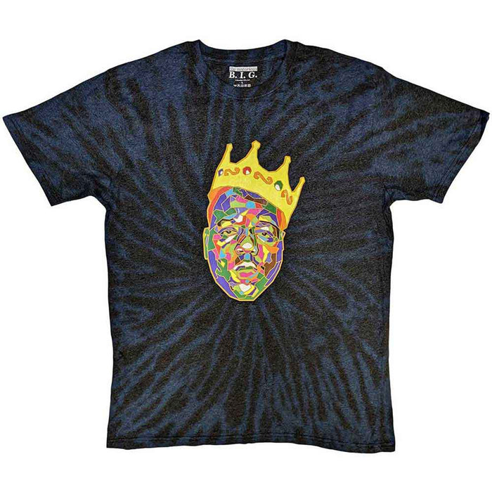 Biggie Smalls Crown Wash Blue X-Large T-Shirt