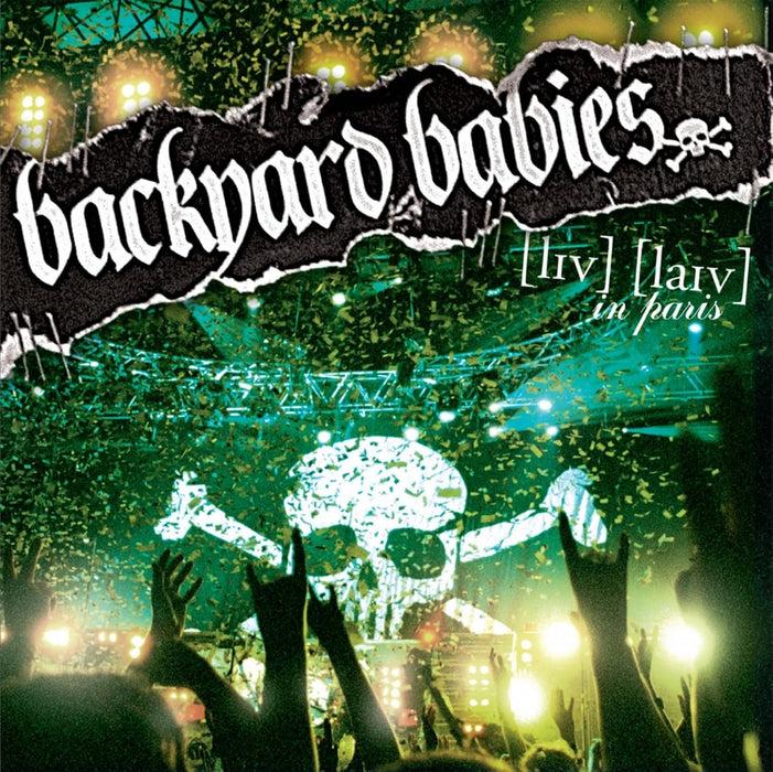 Backyard Babies Live Live In Paris Vinyl LP Black & Green Ink-Spot Colour
