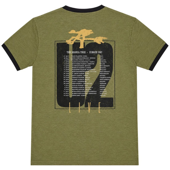 U2 The Joshua Tree Ringer Green XX-Large T-Shirt