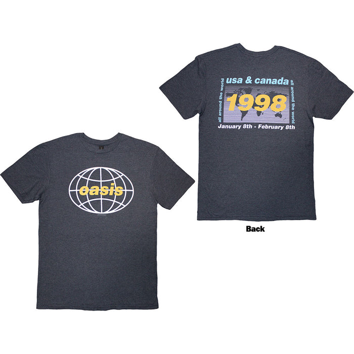 Oasis 1998 World Tour USA/Canada Navy Blue X-Large T-Shirt