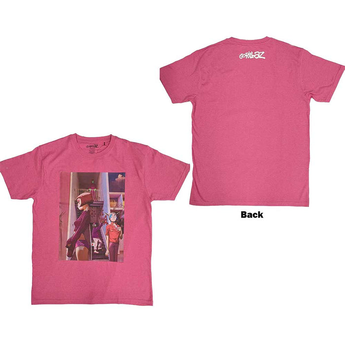Gorillaz The Static Channel Pink Medium T-Shirt