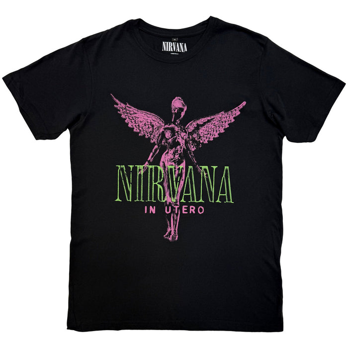 Nirvana In Utero Purple Angel Black XX-Large T-Shirt