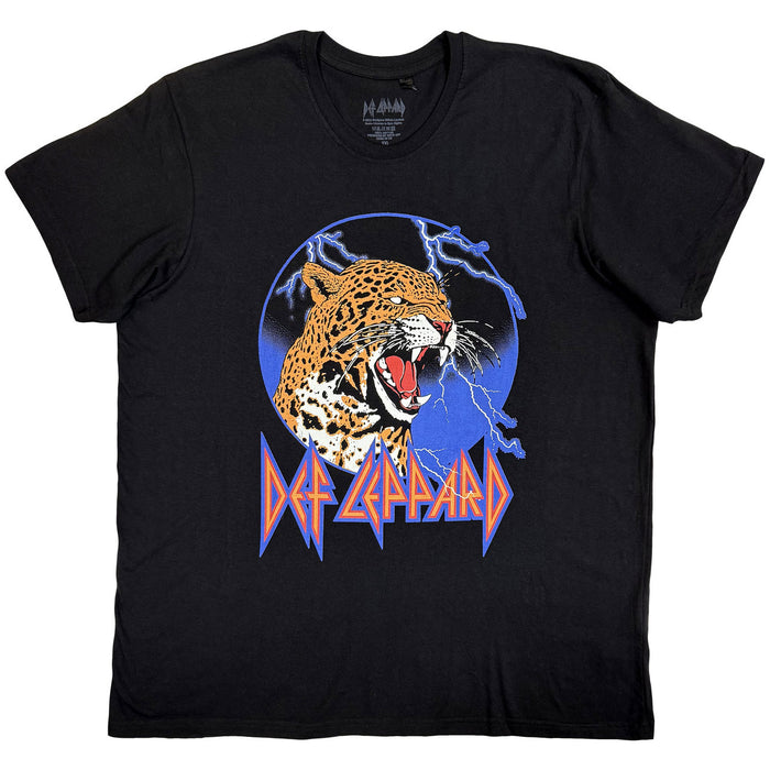 Def Leppard Lightning Leopard Black Medium T-Shirt