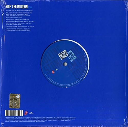 Rolling Stones Ride 'Em On Down 10" Vinyl Single Blue Colour 2016