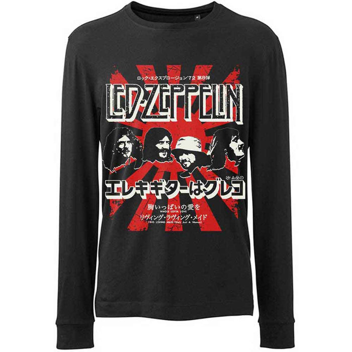 Led Zeppelin Japanese Burst Long Sleeve Large Unisex T-Shirt