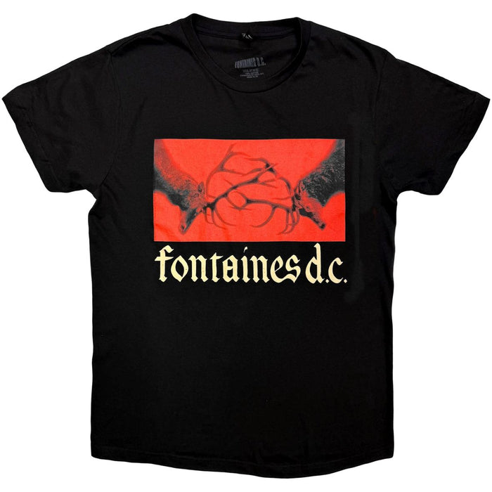 Fontaines D.C. Clashing Stags Black Large T-Shirt