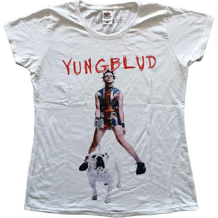 Yungblud Strawberry Lipstick White Ladies Small T-Shirt