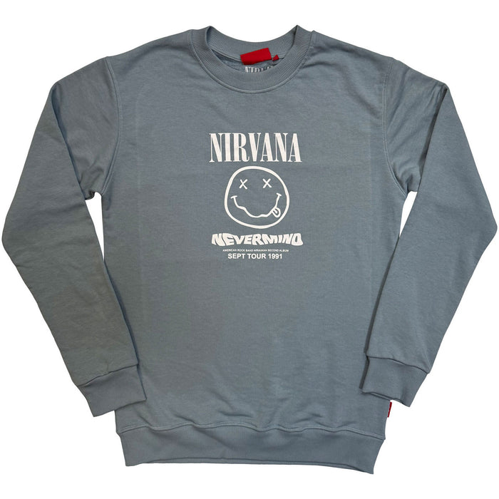 Nirvana Nevermind Tour 1991 Blue X-Large Sweatshirt