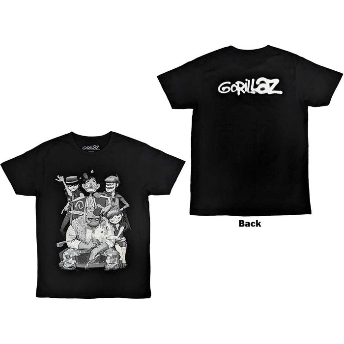 Gorillaz George Spray Black Medium T-Shirt