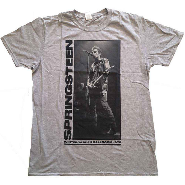 Bruce Springsteen Wintergarden Photo Grey Small T-Shirt