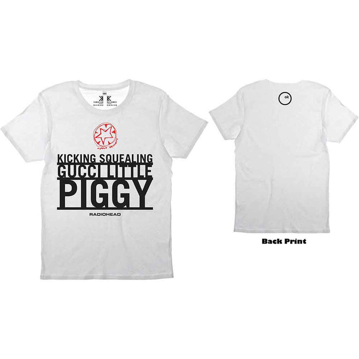 Radiohead Gucci Little Piggy White X-Large T-Shirt