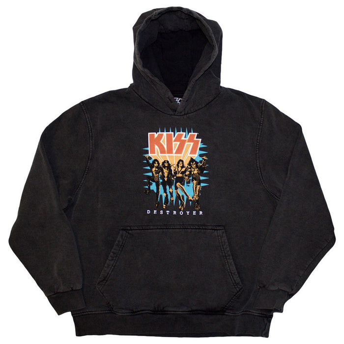Kiss Destroyer Charcoal Grey Large Hoodie