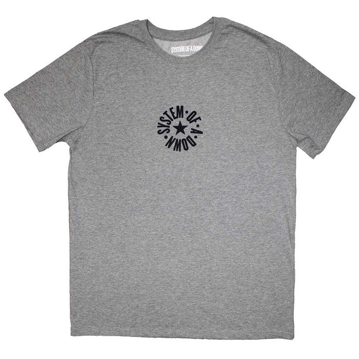 System Of A Down Circle Logo Grey XX-Large T-Shirt