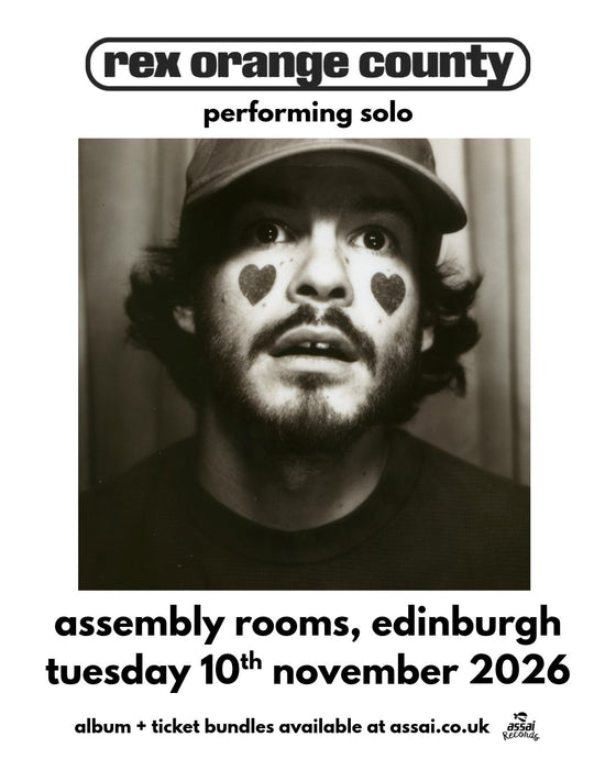 Rex Orange County (performing solo) Dream Fatigue Assembly Rooms Edinburgh Ticket Bundle Tuesday 10th November 2026