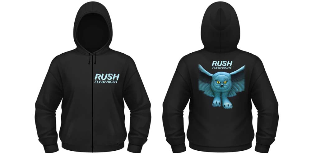 RUSH FLY BY NIGHT MENS HOODIE LARGE NEW OFFICIAL