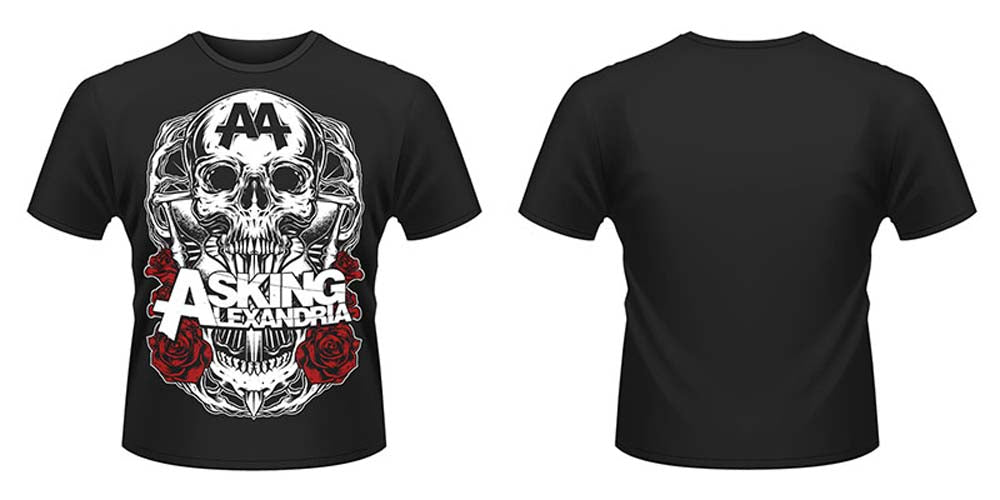 ASKING ALEXANDRIA BLACK SHADOW SMALL MENS T SHIRT NEW OFFICIAL
