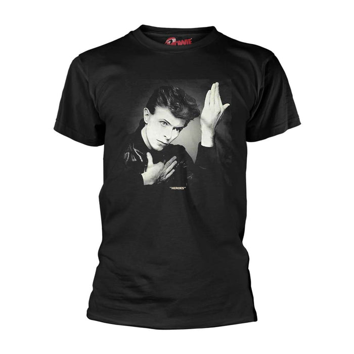 DAVID BOWIE Heroes MENS Black LARGE T-Shirt NEW