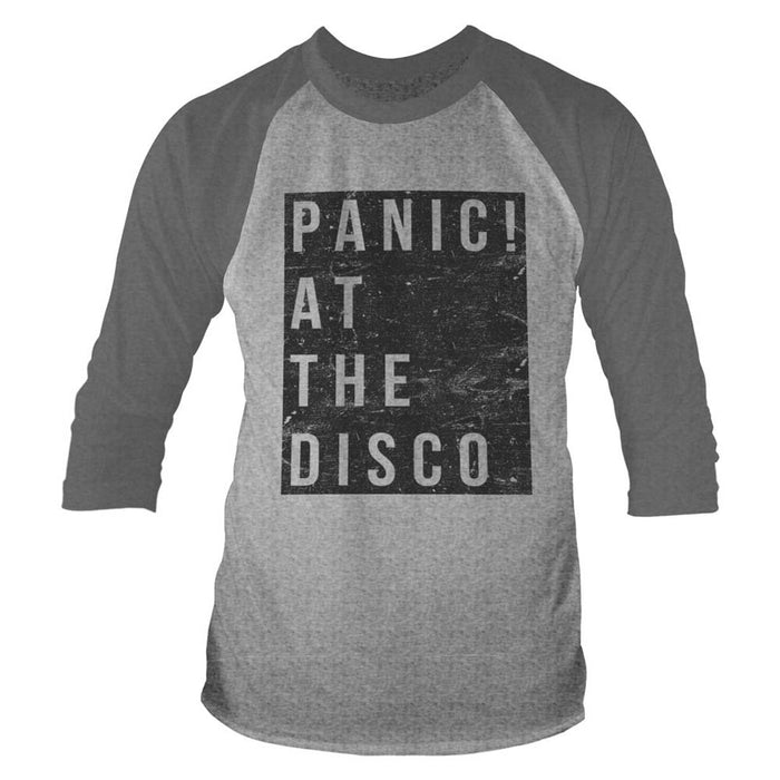 PANIC! AT THE DISCO Black Box MENS Grey LARGE Baseball Shirt NEU