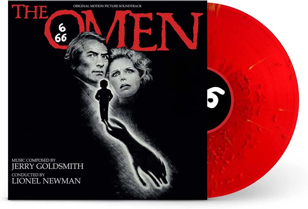 Jerry Goldsmith The Omen Vinyl LP Blood Red & Black Splatter Colour 2022