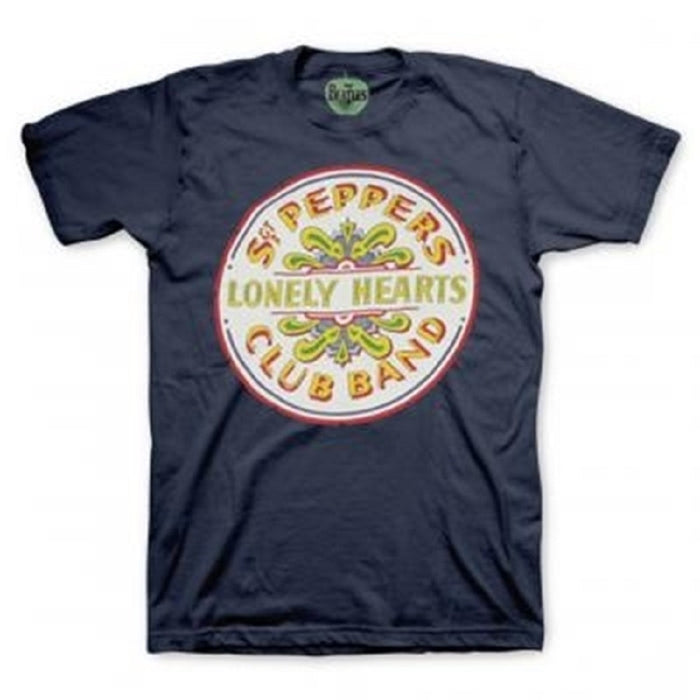 THE BEATLES Sgt. Peppers Lonely Hearts Club Band MENS Blue MEDIUM T-shirt NEW