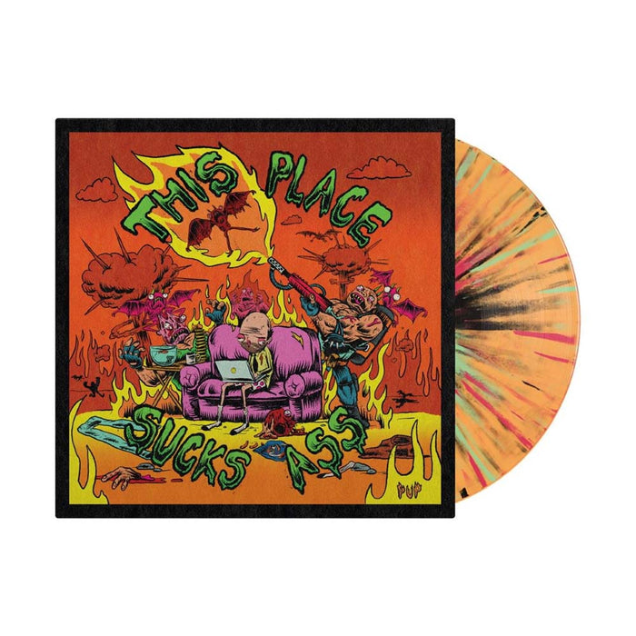 Pup - This Place Sucks Ass Vinyl LP Indies Opaque Orange, Green, Magenta, Black Splatter Colour 2020