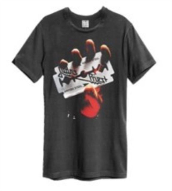 Judas Priest British Steel Amplified Charcoal Large Unisex T-Shirt