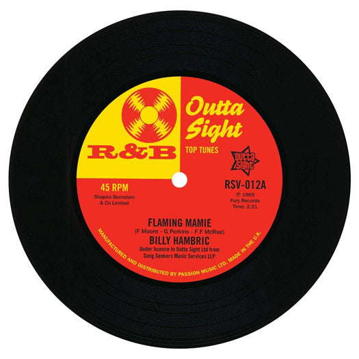 BILLY HAMBRIC FLAMING MAMIE/JAYWALKING 7" SINGLE VINYL NEW