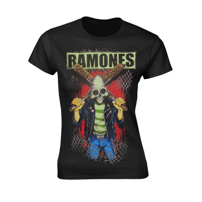 RAMONES Gabba Gabba Hey Pinhead WOMENS Black LARGE T-Shirt NEU