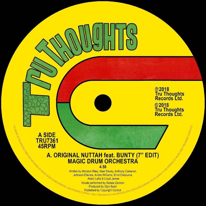 Magic Drum Orchestra Original Nuttah Feat Bunty 7" Vinyl Single New 2018