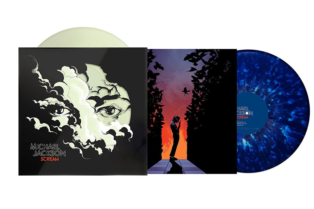 Michael Jackson Scream Vinyl LP Translucent Blue with Luminous Splatter & Glow in the Dark Colour 2017