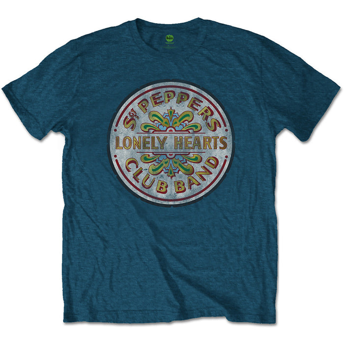THE BEATLES Sgt Peppers Lonely Heart Club MENS Blue SIZE X-Large T-shirt NEW