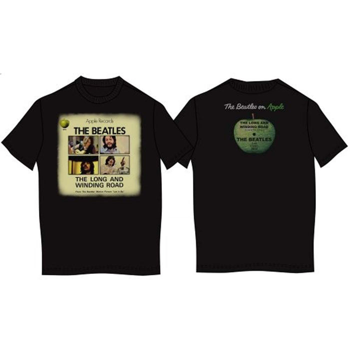 BEATLES LONG & WINDING ROAD T-SHIRT MEDIUM MENS NEW OFFICIAL BLACK