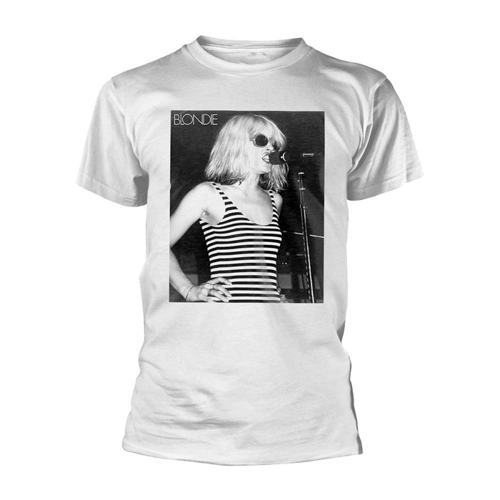 Blondie Striped Singing T Shirt Mens White X-Large New