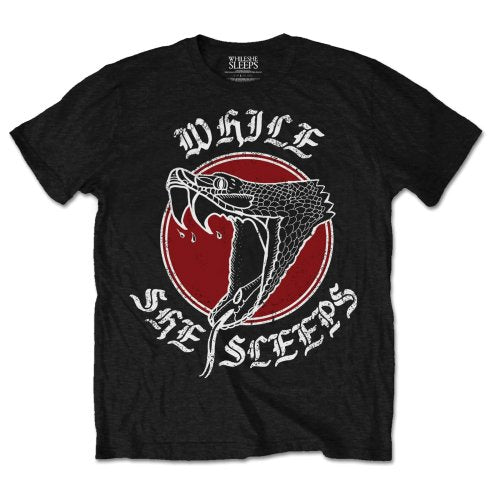 WHILE SHE SLEEPS SNAKE T-SHIRT XXL MENS NEW OFFICIAL BLACK