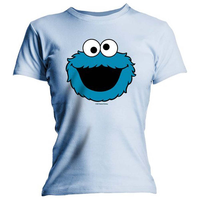 SESAME STREET COOKIE MONSTER LADIES T-SHIRT LARGE NEW OFFICAL BRAVADO