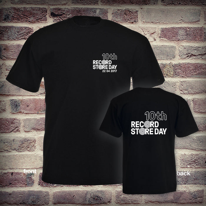 RSD 2017 10th Anniversary Record Store Day T-Shirt Unisex Black SIZE XL NEW